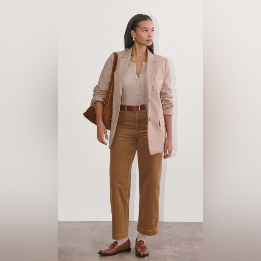 New Everlane The Sailor Pant in Corduroy in Toasted Coconut Size 4